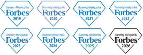 Logos der Forbes-Diamanten von 2019 bis 2026